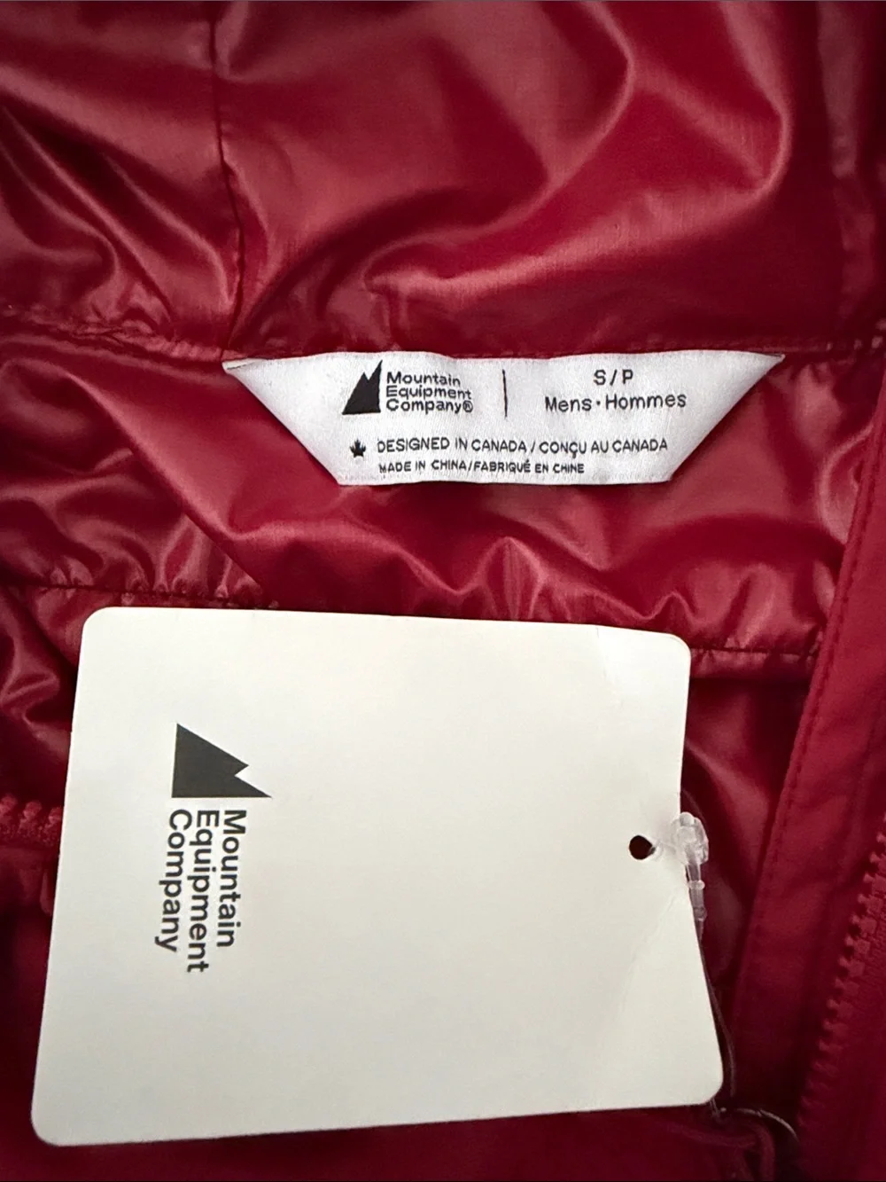 Men’s - Mountain Equipment Company (MEC) Marron Hooded Jacket -  small - Picture 3 of 5